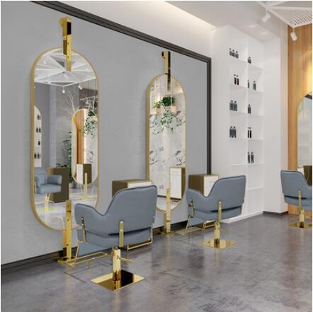 Special stainless steel floor rose gold for salon hairdressing mirror
