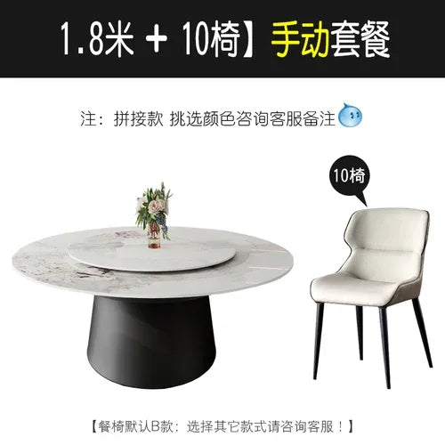 Rock Slab Electric Turn Round Table