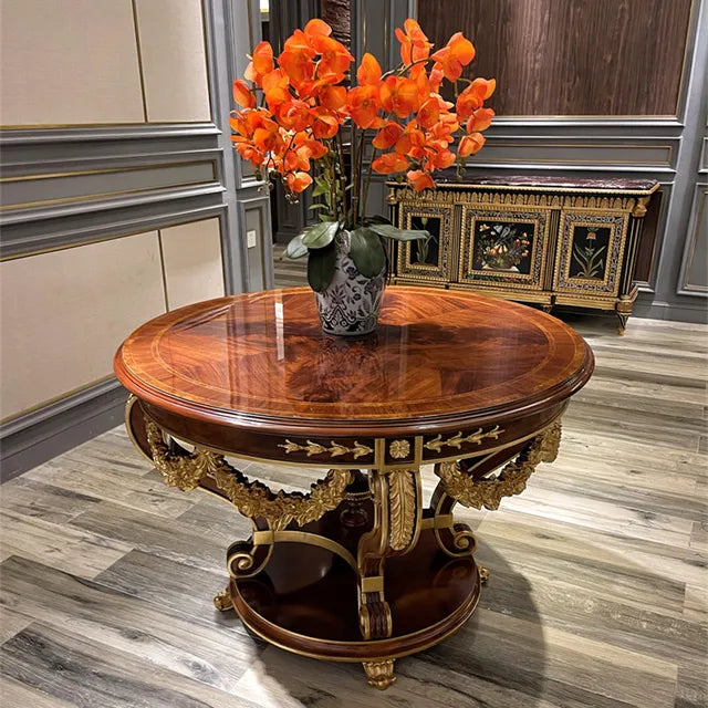 European-Style Solid Wood Dining Table