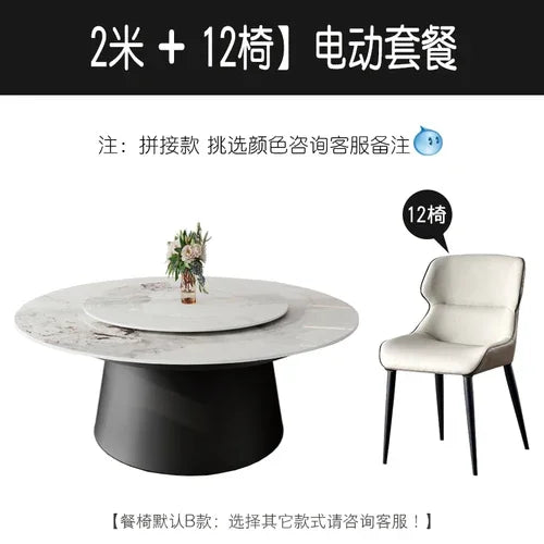 Rock Slab Electric Turn Round Table
