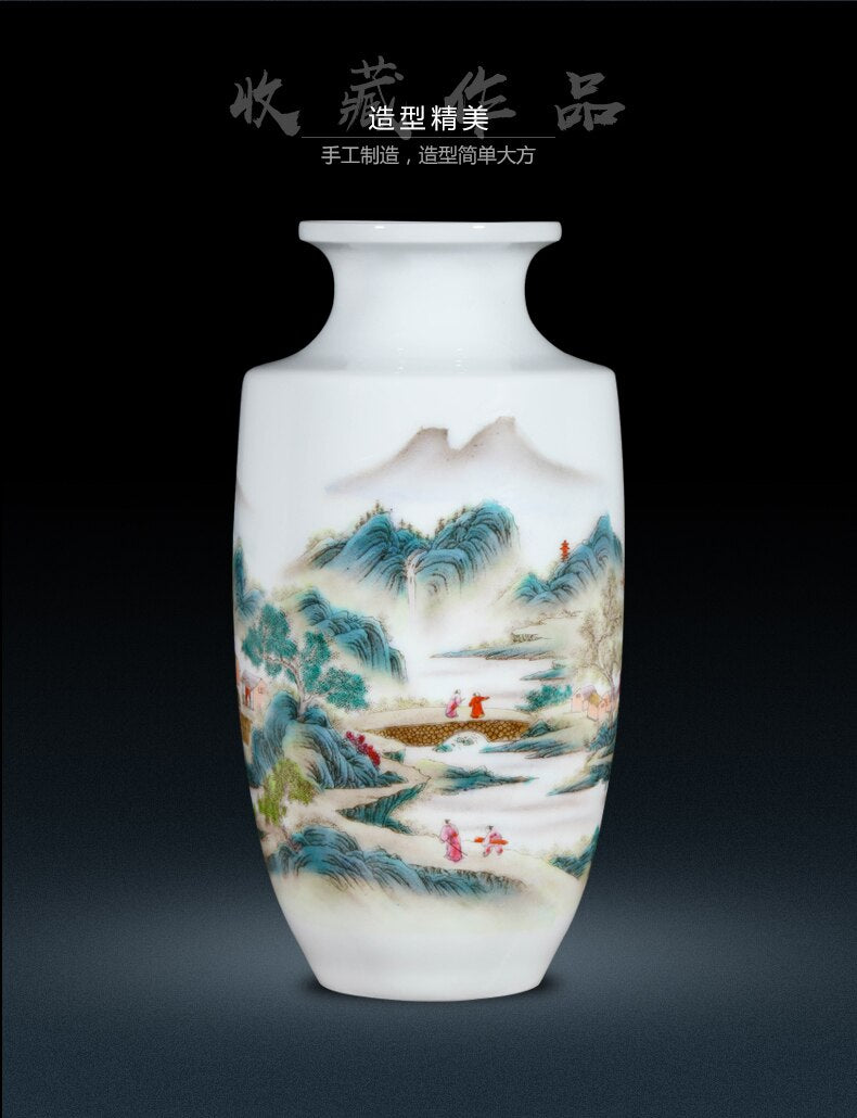 Oriental Noted Master Handicraft Landscape Bottle For Home Ornament