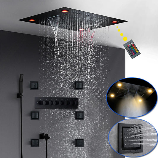 Large Ceiliing Recessed Multifunction Shower Panel
