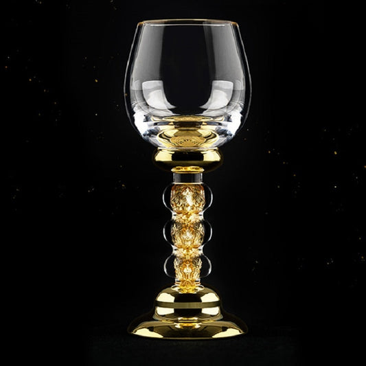 Crystal Gold Round 200ml Vodka Glasses