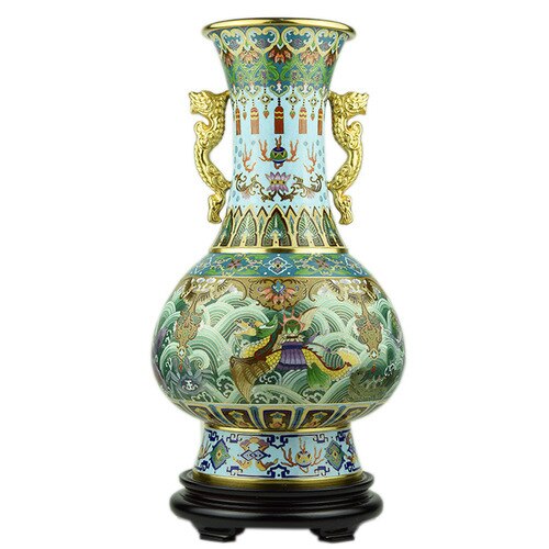 Li Rongkui Oriental Cloisonne Vase