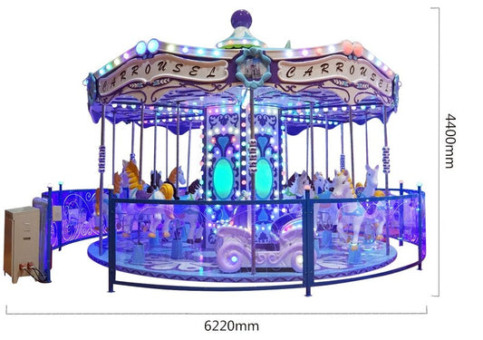 New Entertainment Amusement Park 16 Person Seats Carousels