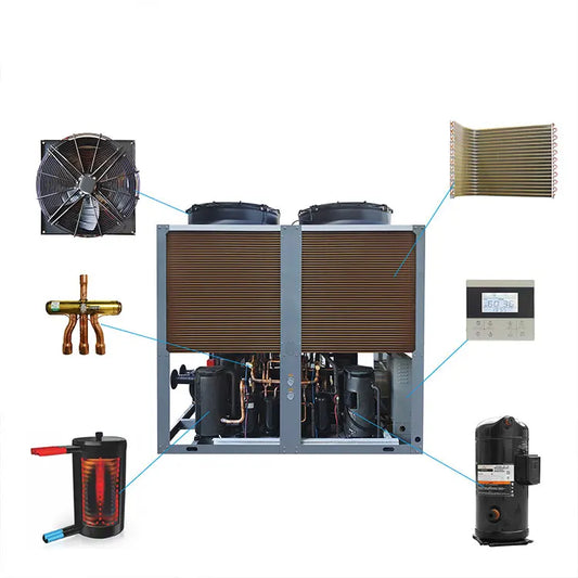 Air/water inverter heating for swimming pool
