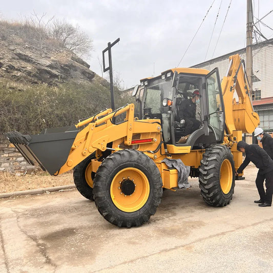 4x4 Wheel Excavator Compact Front Loader and Backhoe