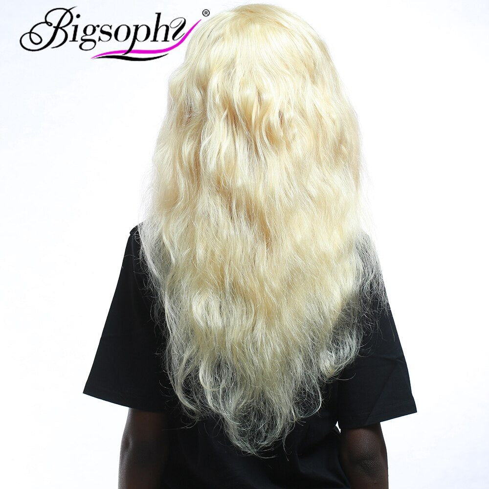 Original (Not Fake) Bigsophy 100% Human Blonde Hair Bundles With Closure