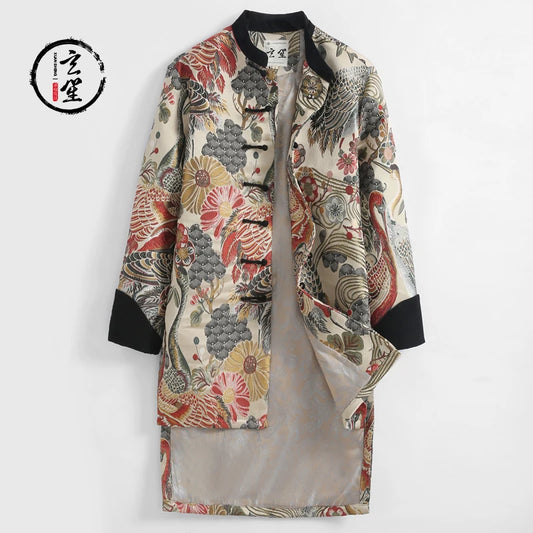 Chinese style Tang suit jacket Men's embroidery
