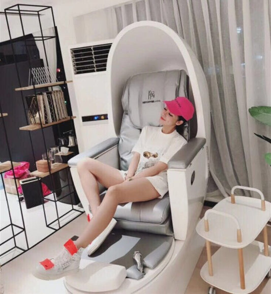Space capsule electric foot soak sofa reclinable massage multifunctional egg shell with basin foot wash SPA Spa