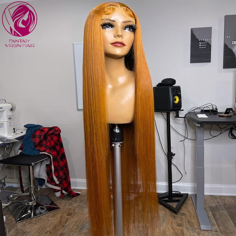 Original (Not Fake) Fantasy Virgin Hair 100% Human Hair Super Long Wigs Orange Ginger