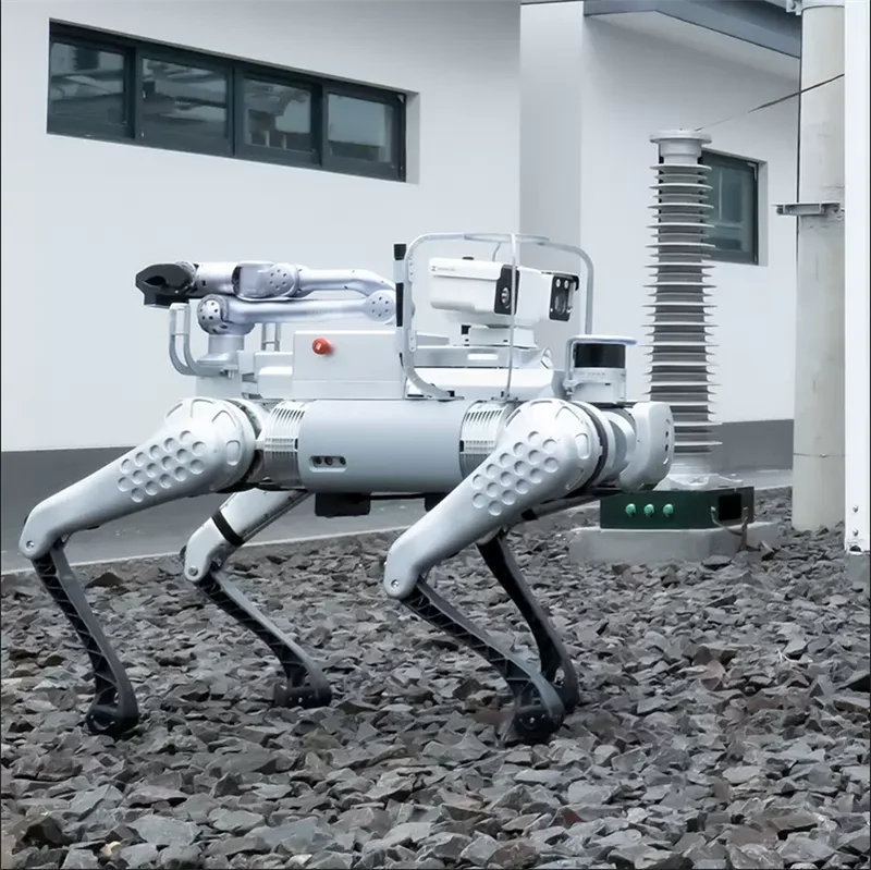 Silver Bionic Intelligent Robot Inspection Dog
