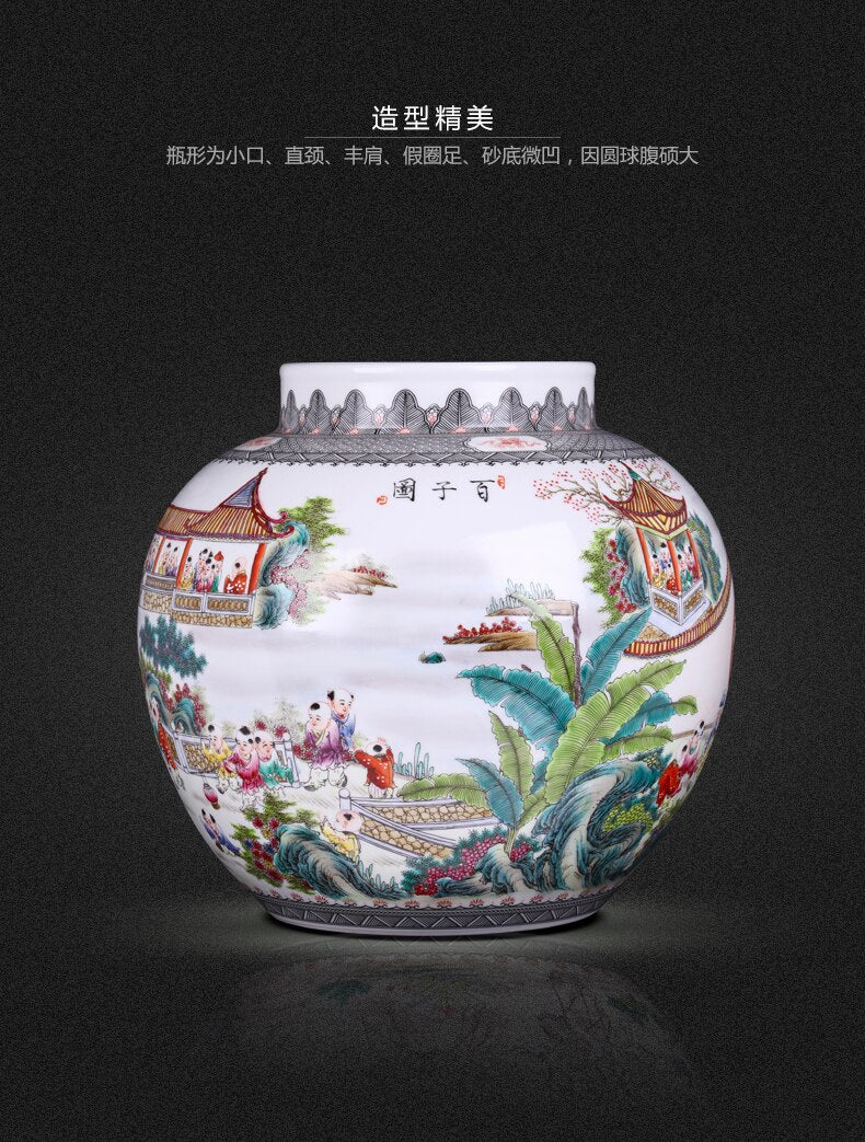 Oriental Famous Hand Painted Pomegranate Jar