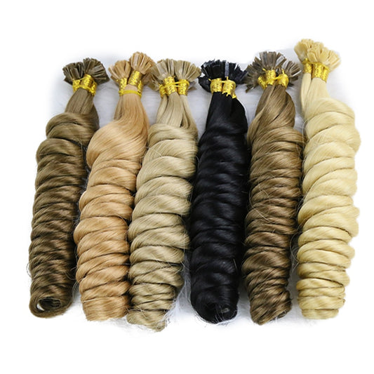 100% Real Human Hair Russian Pre Bonded Loose Wave Extensions