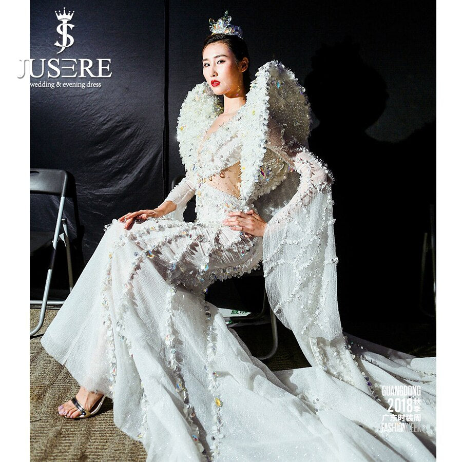 Genuine Snow Queen Bling Wedding dress