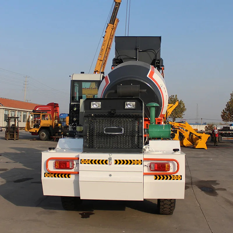 Automatic Forklift Feeding Self-loading Cement Mixer Truck