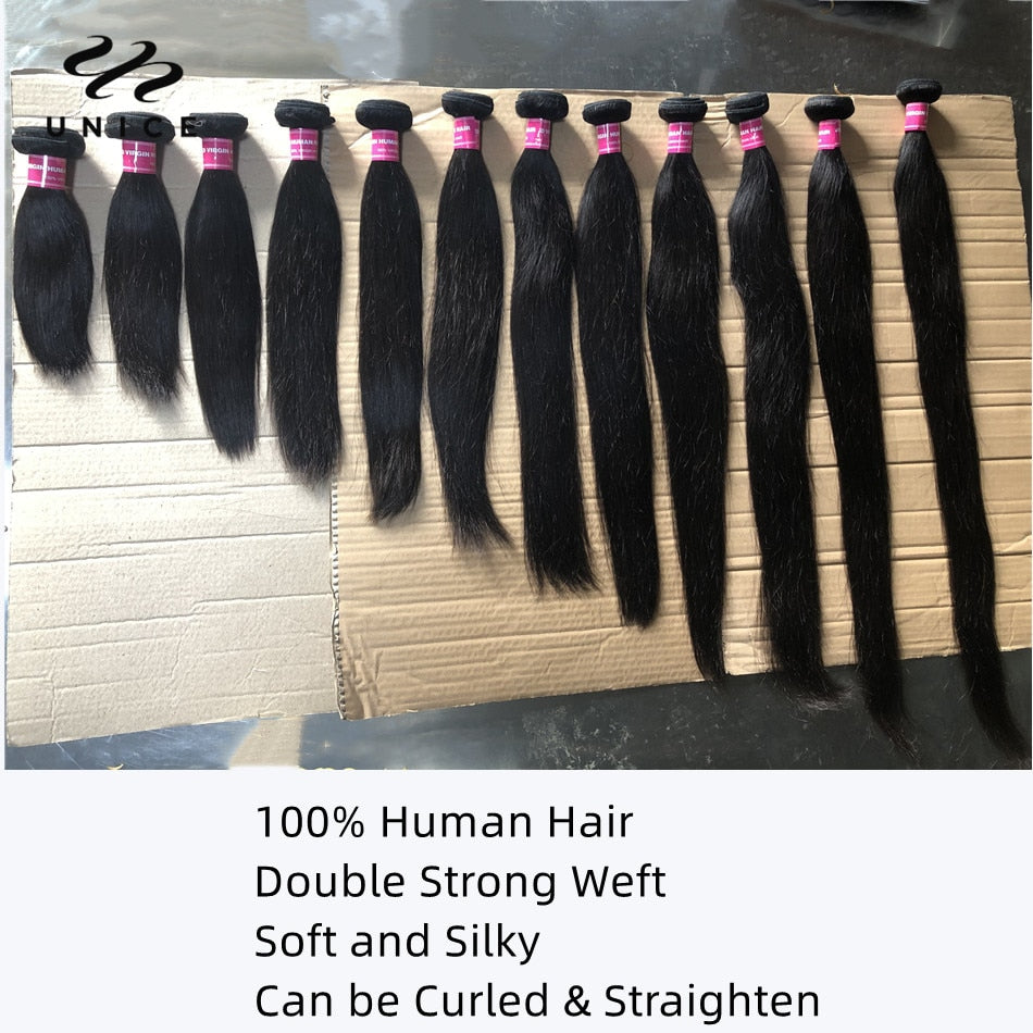 Original (Not Fake) Unice 100% Human Hair Bundles Body/ Straight/ Curly/ Deep Virgin