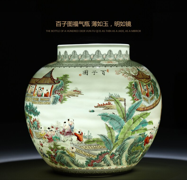 Oriental Famous Hand Painted Pomegranate Jar
