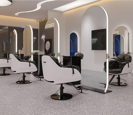 Barbershop/ Hair salon floor stainless steel mirror