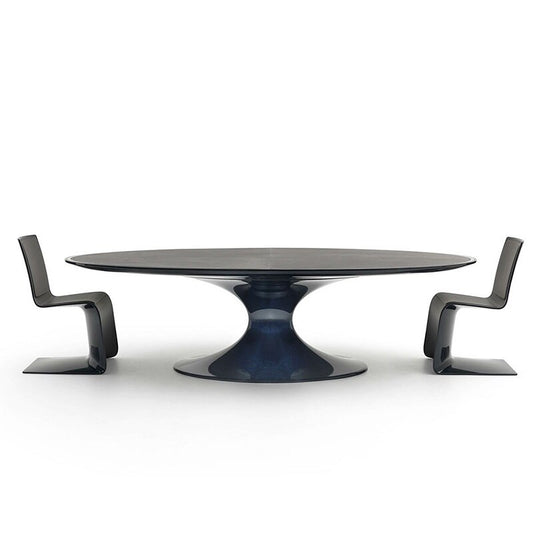 Italian luxury table villa  carbon fiber oval table