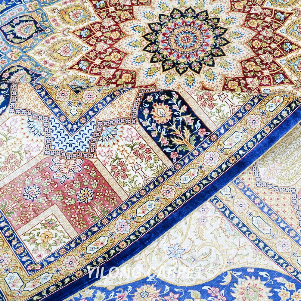 Handmade Oriental Rug Large Antique Blue Turkish Hand Knotted Carpet