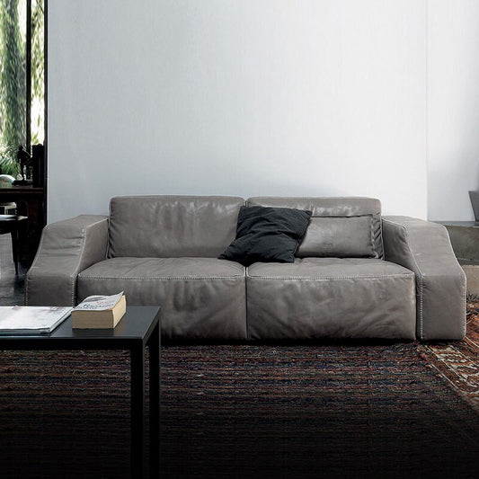 Nordic leather sofa Italian furniture
